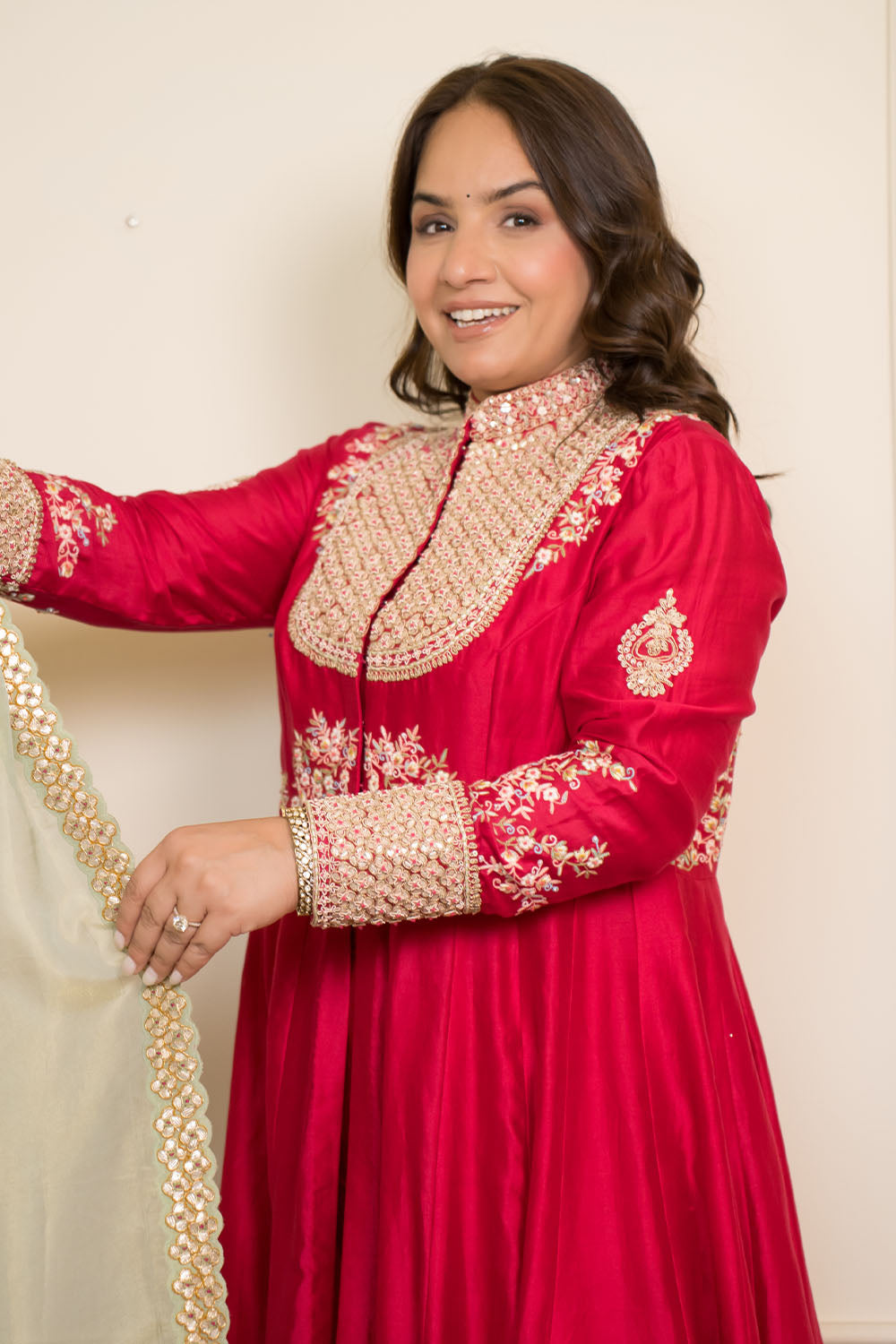 Front Cut Anarkali With Pants