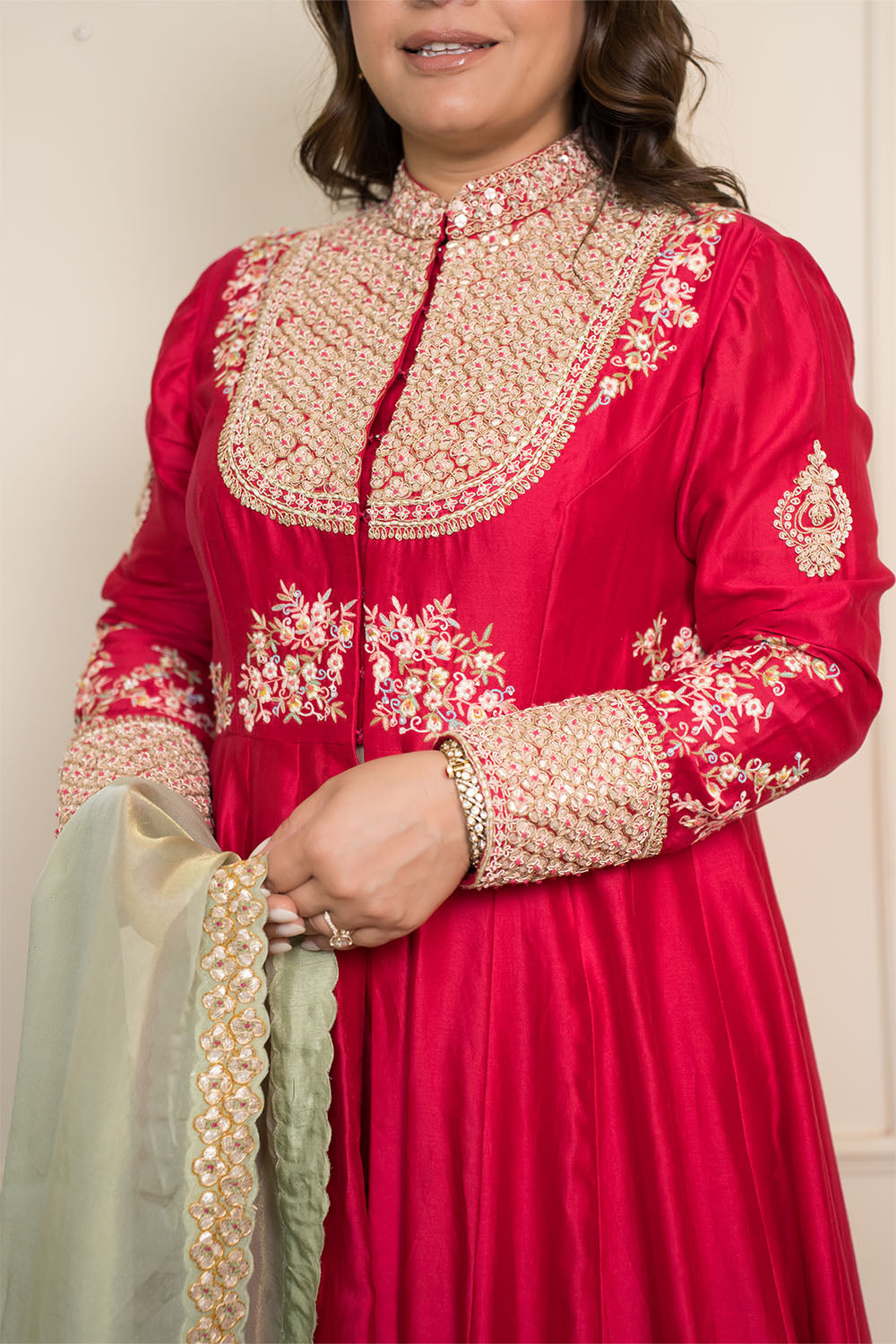 Front Cut Anarkali With Pants