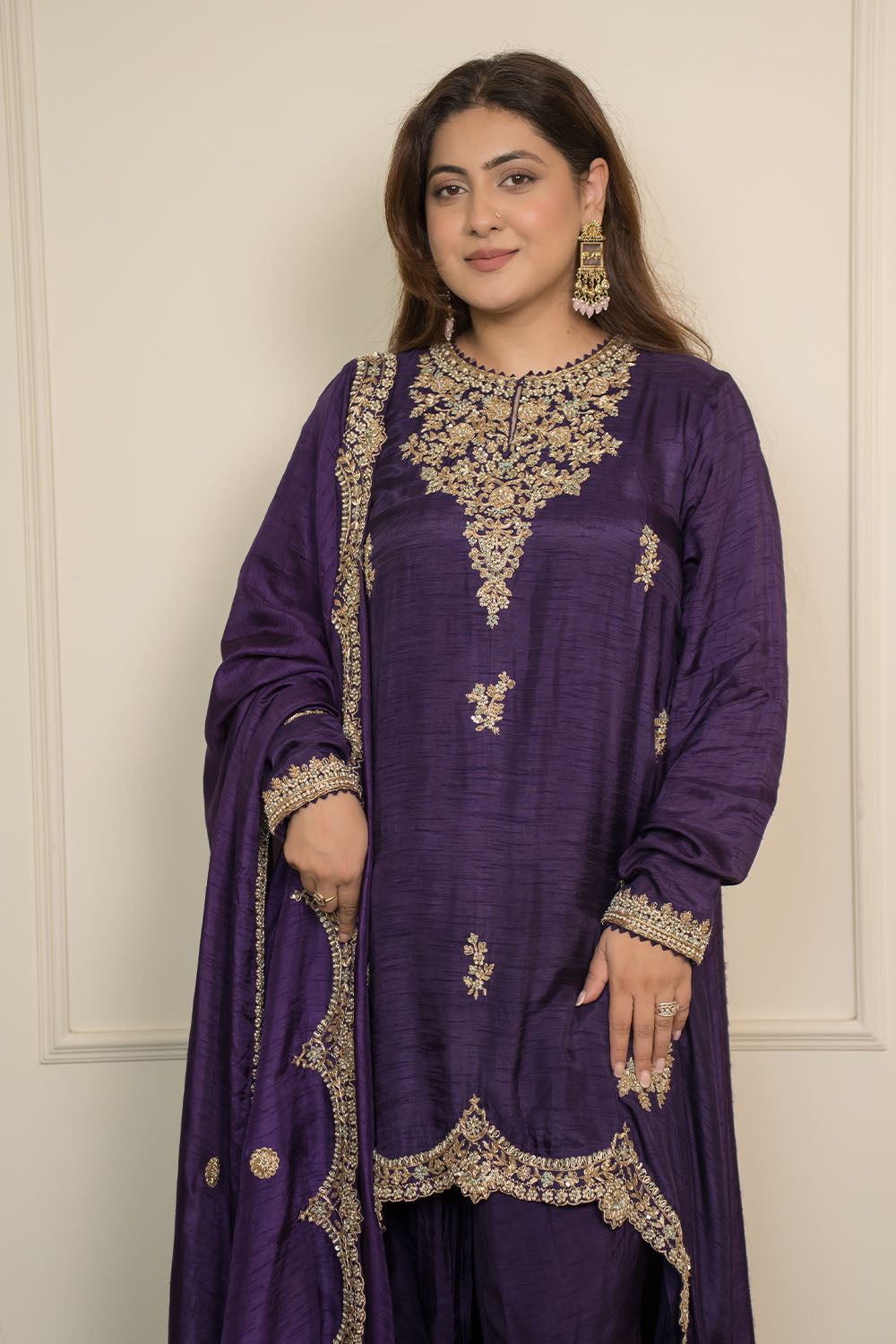 Asymmetrical Aline purple