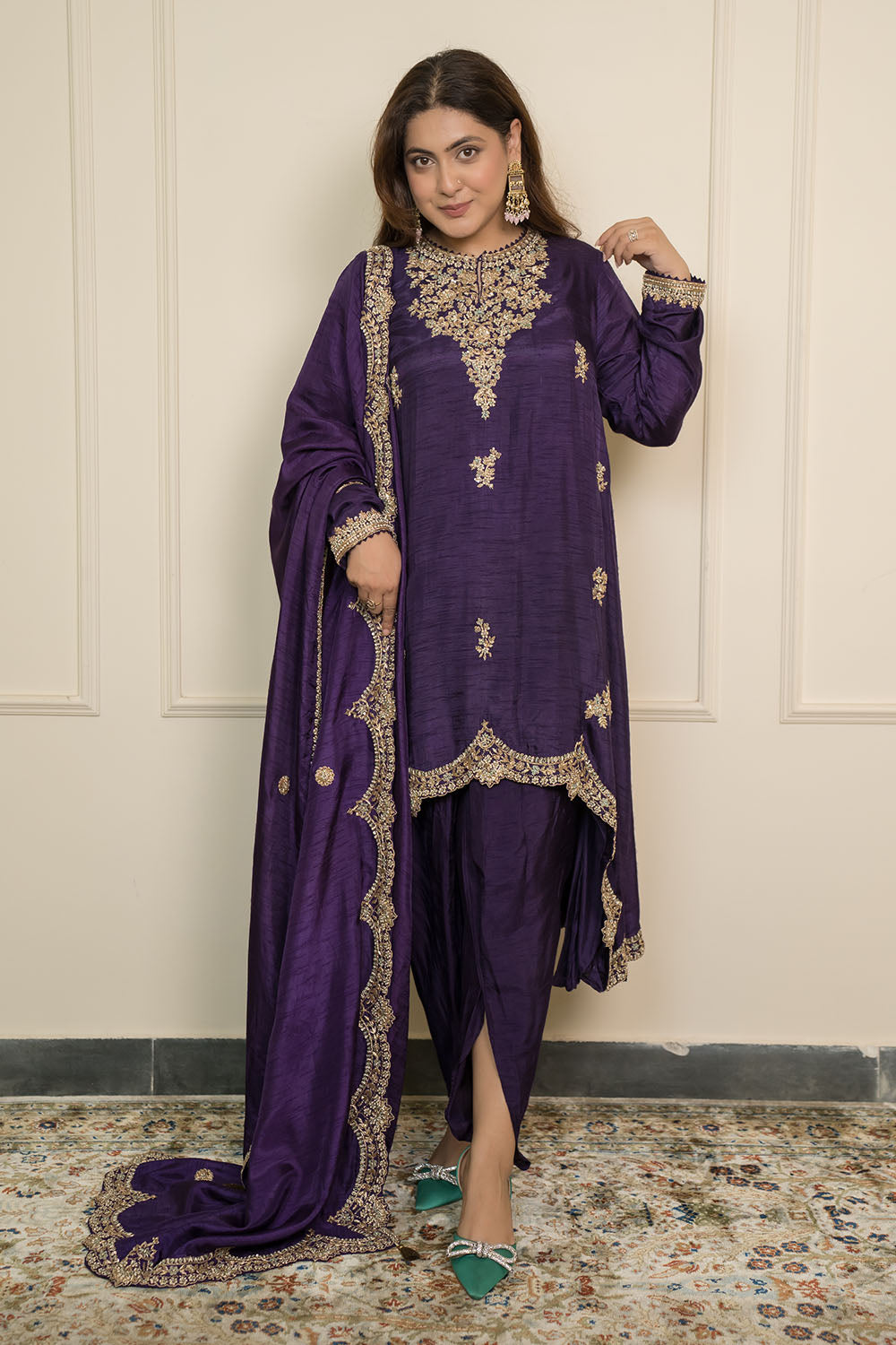 Asymmetrical Aline purple