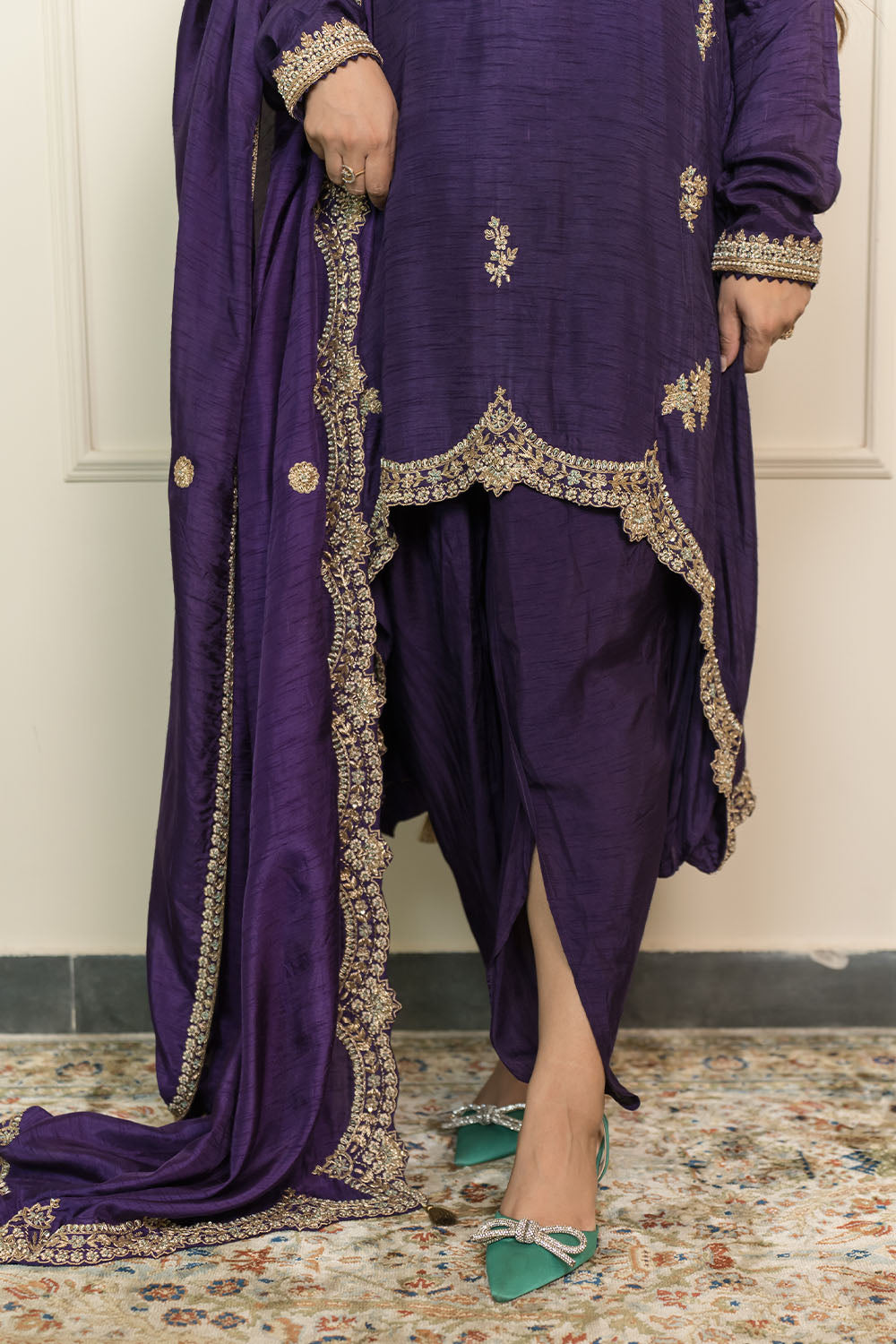 Asymmetrical Aline purple