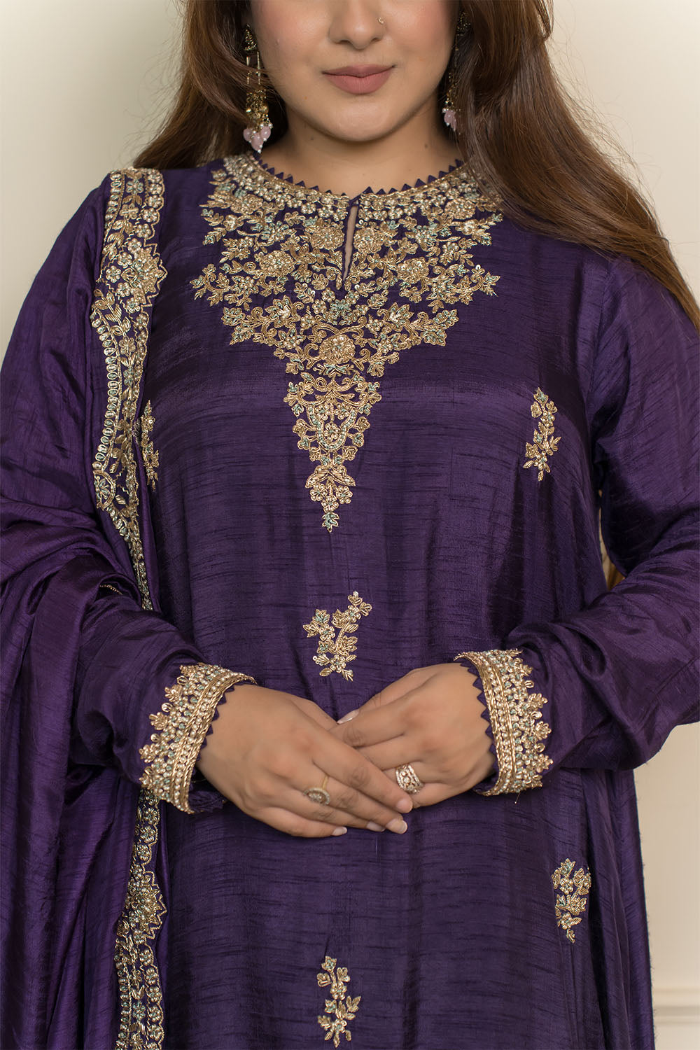 Asymmetrical Aline purple
