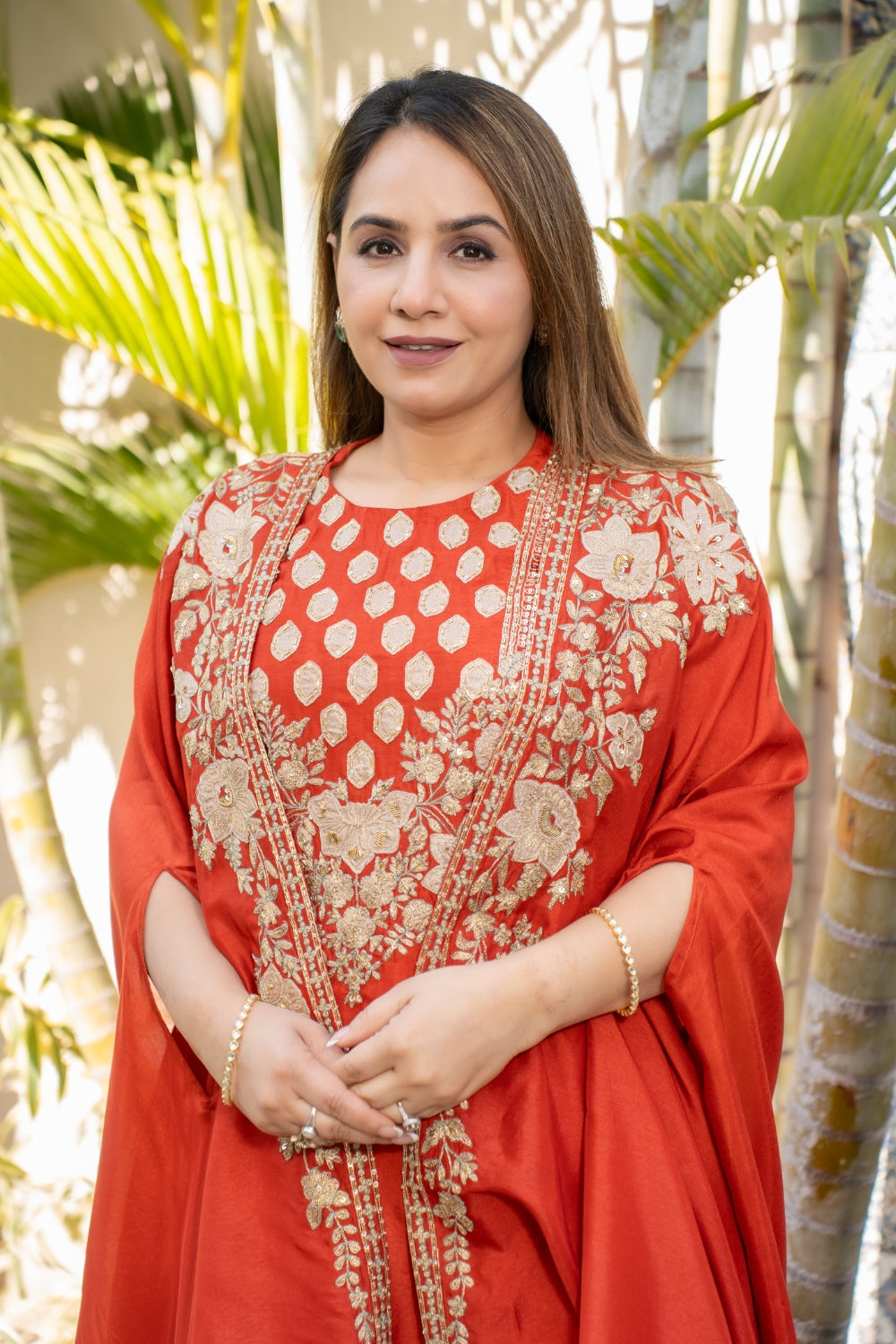 Surkh Zaria Sharara Set