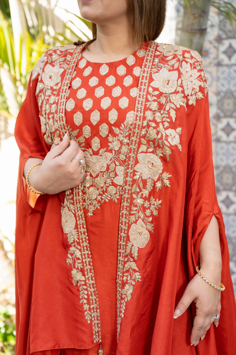 Surkh Zaria Sharara Set