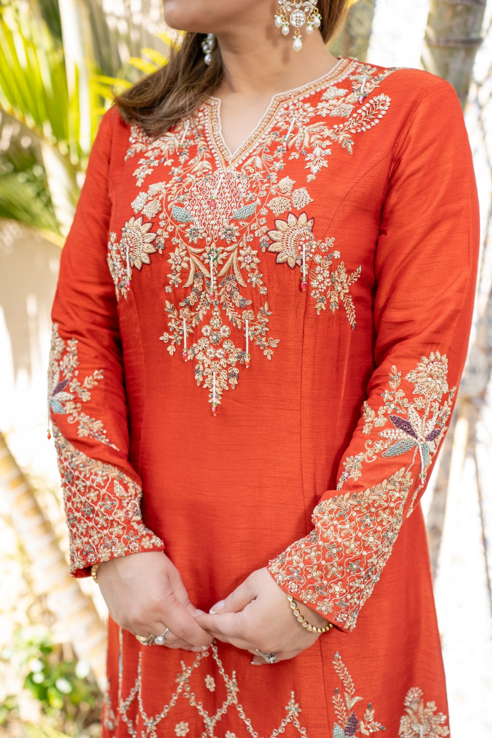 Surkh Zari Set