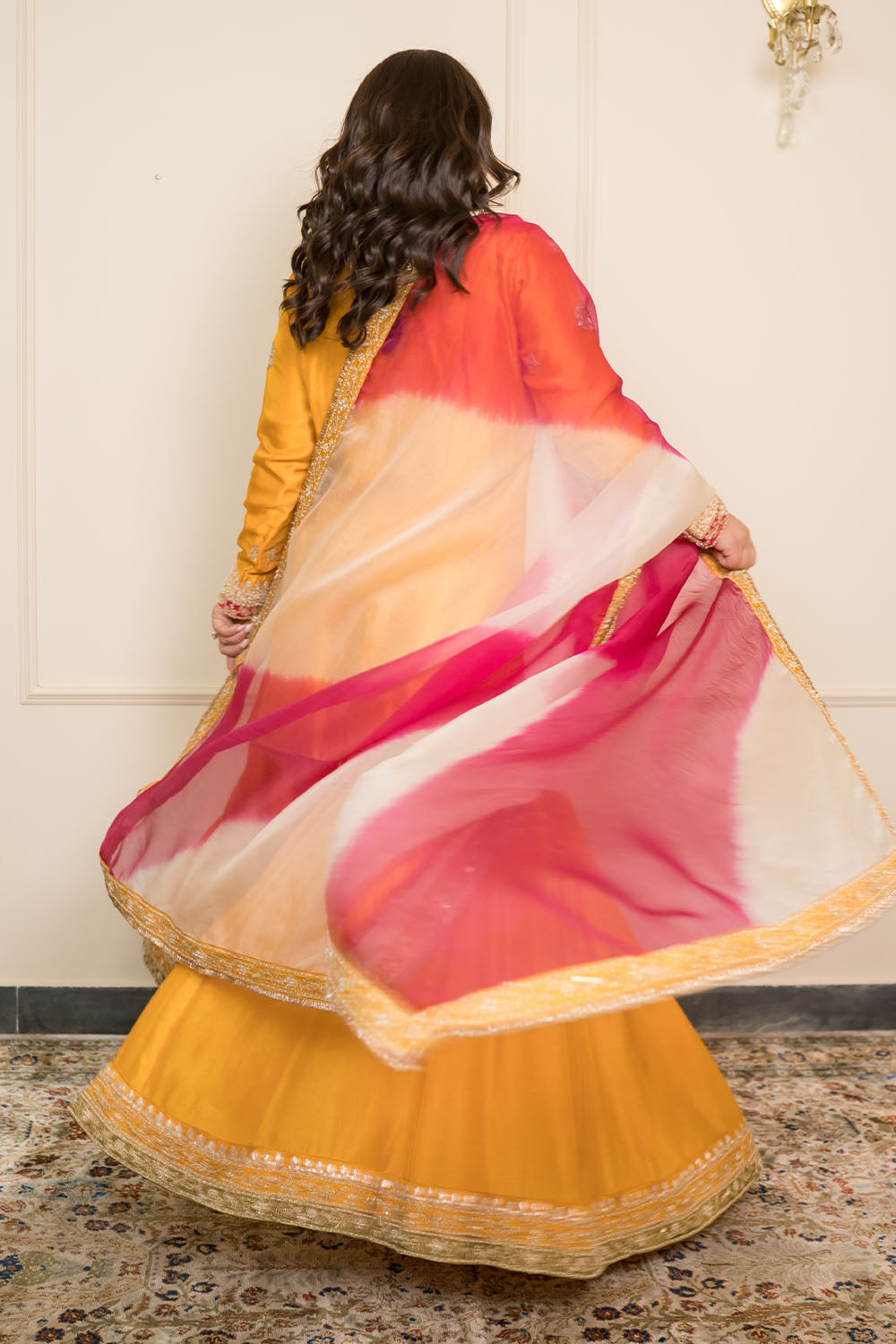A Yellow Sharara Set
