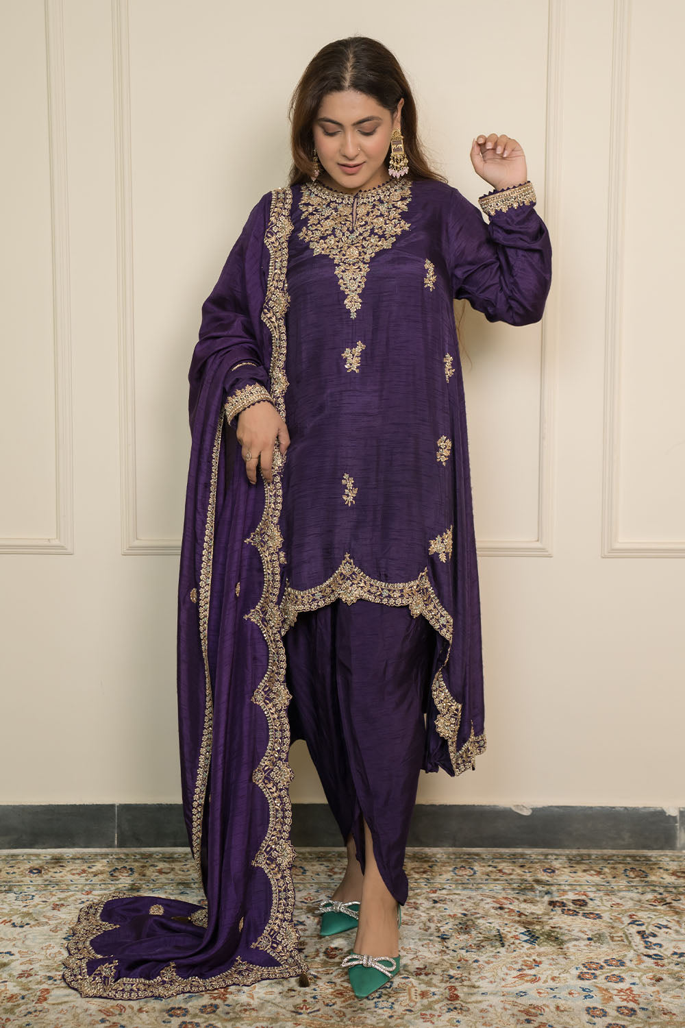 Asymmetrical Aline purple