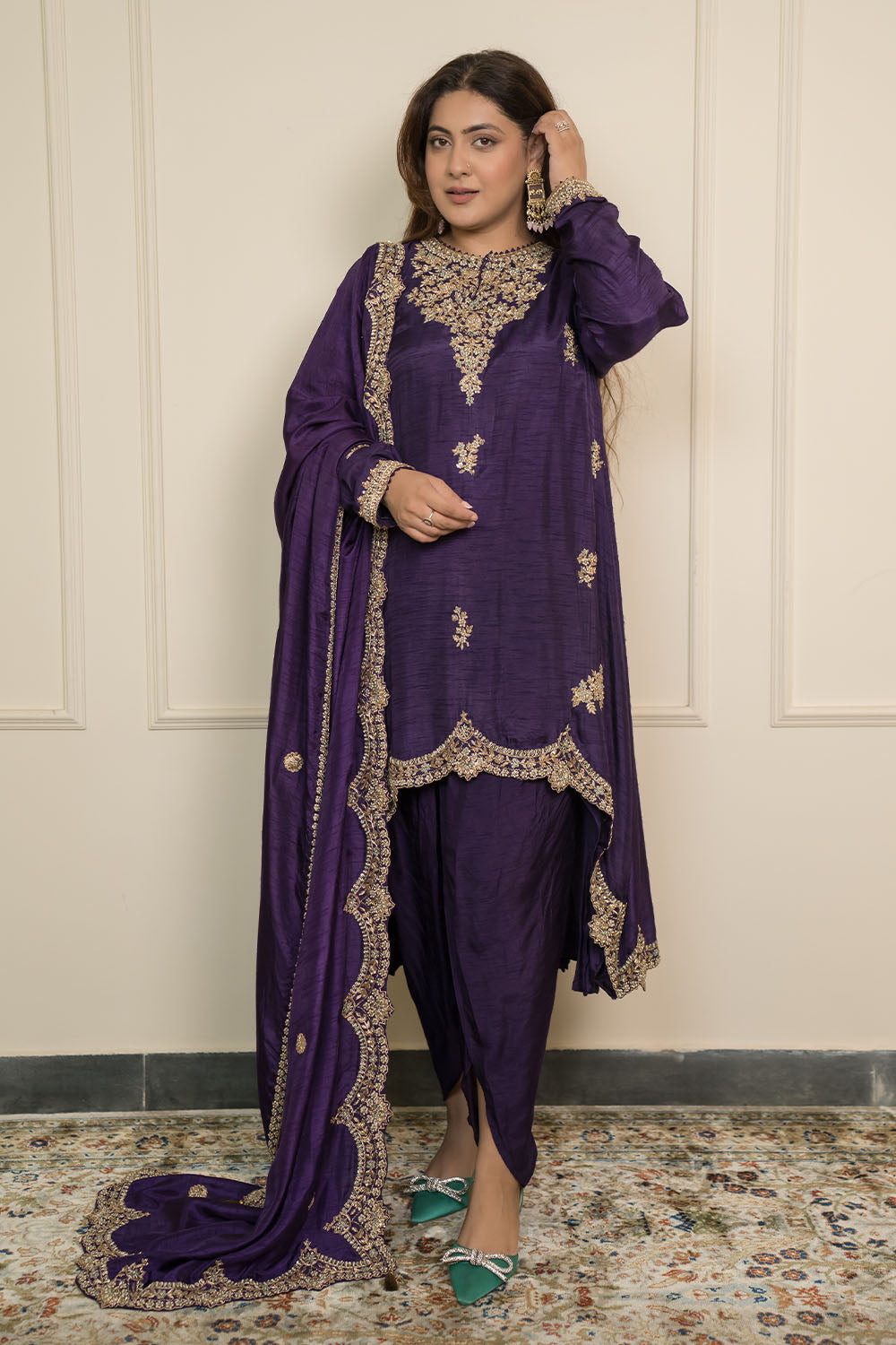 Asymmetrical Aline purple