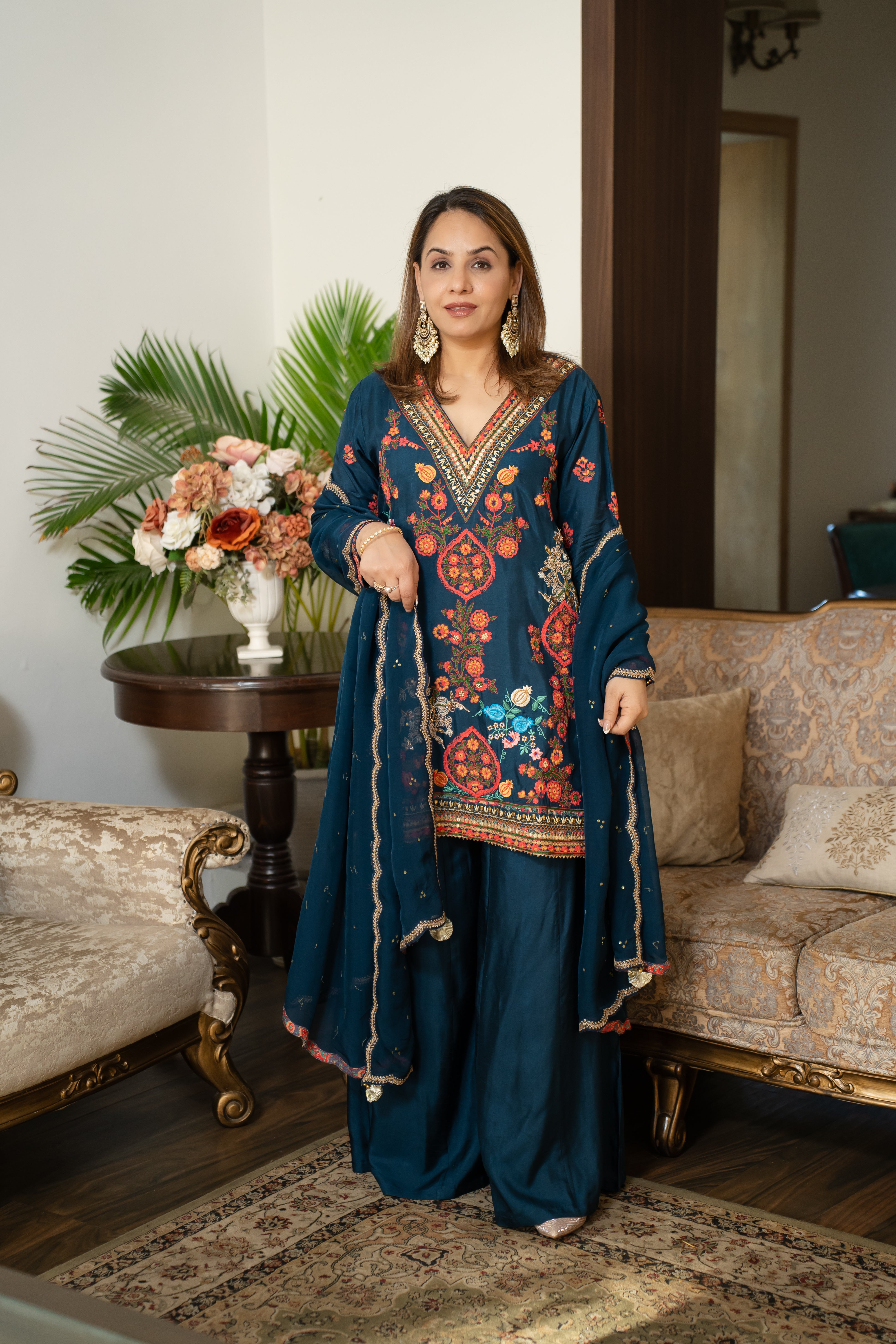 Short Shirt With Sharara